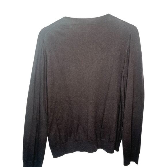 Kate Spade Black Meow Embellished Wool Blend Button Up Cardigan Sweater 8 - Picture 4 of 5